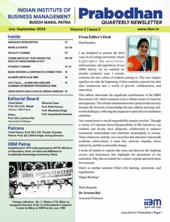 IIBM Newsletter Jul - Sep 2024